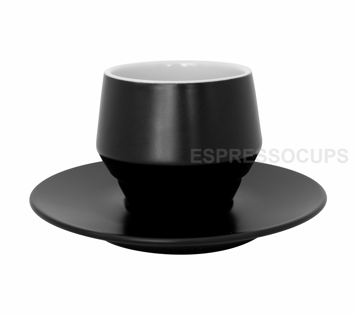 "MANIKO" Double-Walled BLACK MATTE - 205ml Cappuccino Cups